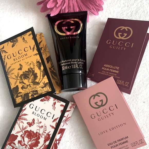 Gucci Other - 🌸Gucci Fragrance Samples with Gucci Body Lotion Sample